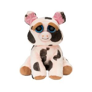 Fiesty Pets 10" Plush Mort The Snort Snarling Spotted Brown & Pink Pig Plush Toy